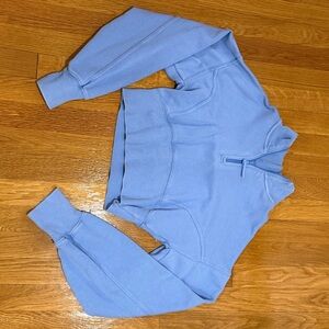 Aerie Sky Blue Half-Zip Top